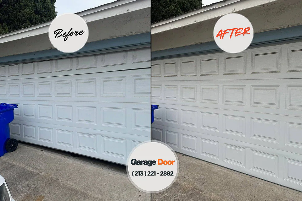 Before and after: garage door repair Statesboro, GA